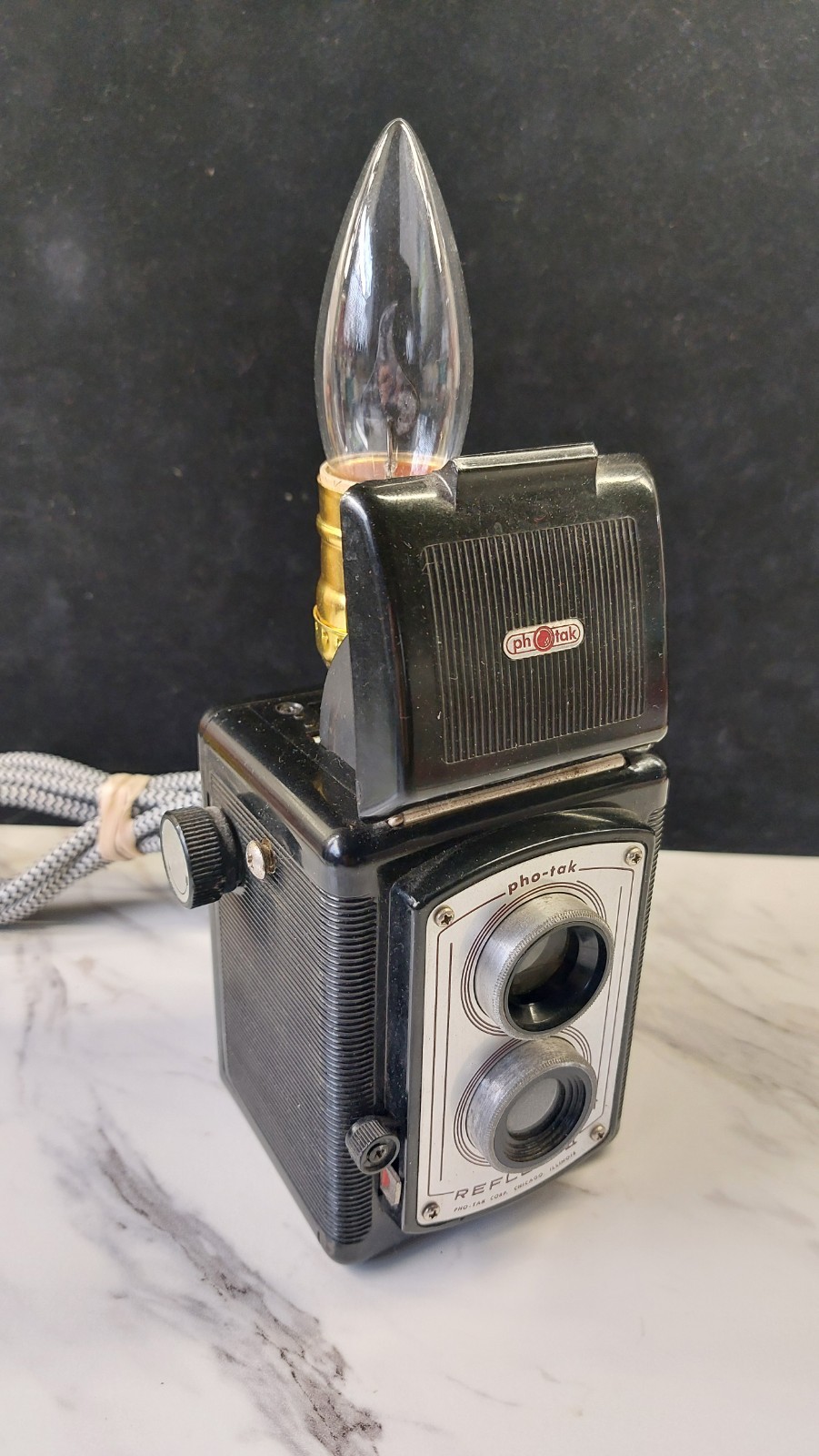 Vintage Pho-tek Reflex II Camera United States Flickering Light Conversion Lamp