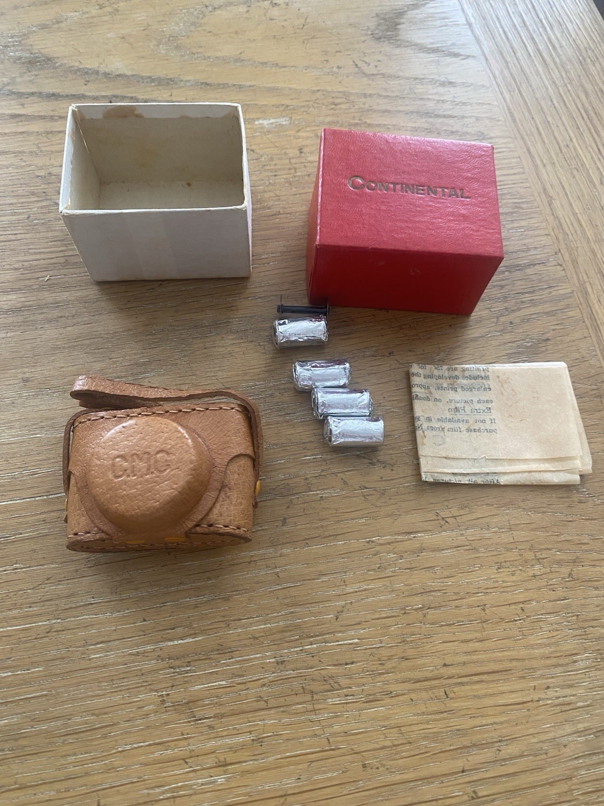Vintage Continental CMC Japan Miniature Camera With Original Box & Manual