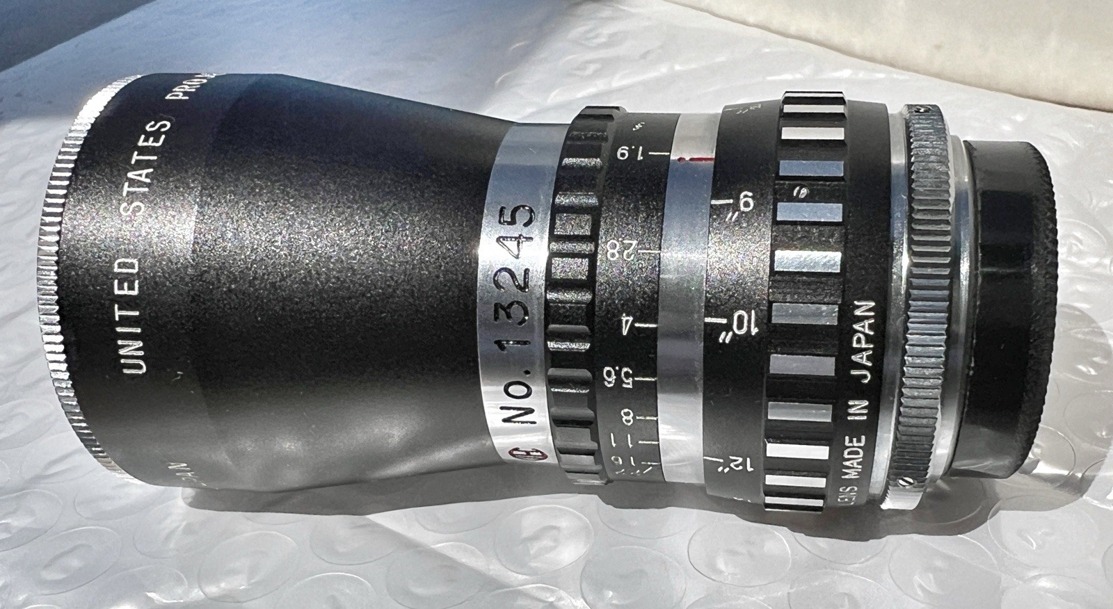 United States Projector & Electronics Corporation Lens 12.5mm 1:1.9 Japan
