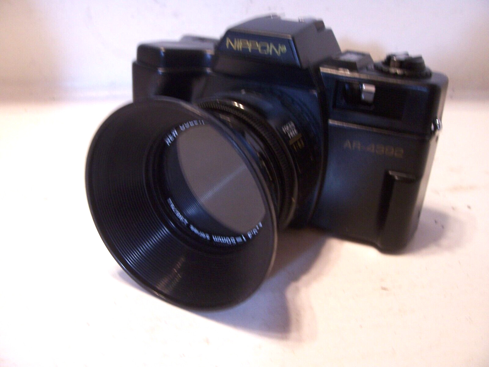 NEW Vintage Film 35mm Camera Nippon AR-4392F w/ Case, Strap, Sun Shade, Lens Cap