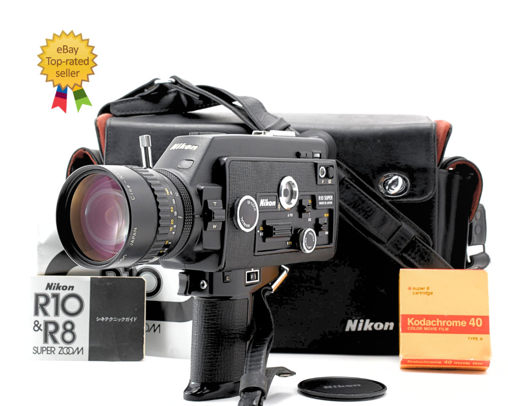 Overhauled Nikon R10 Super 8 Film Movie Camera Near MINT w/ Bag From JAPAN