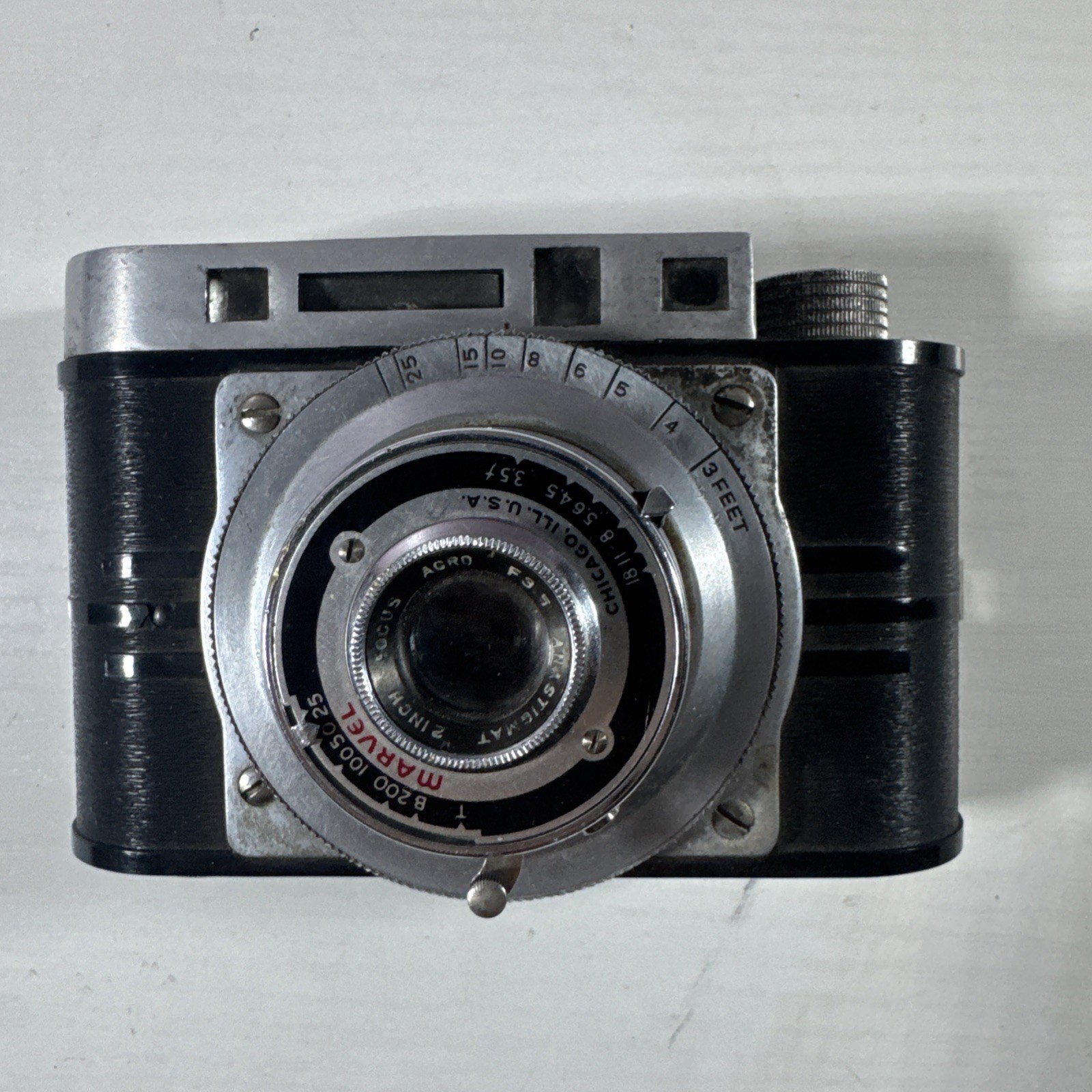Acro Model R 35mm Camera With Anastigmat 2in Focus Lens Untested As Is