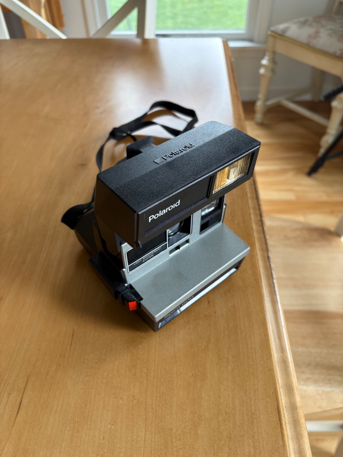 Polaroid Sun 600 LMS Instant Camera Black/Gray Color with Flash