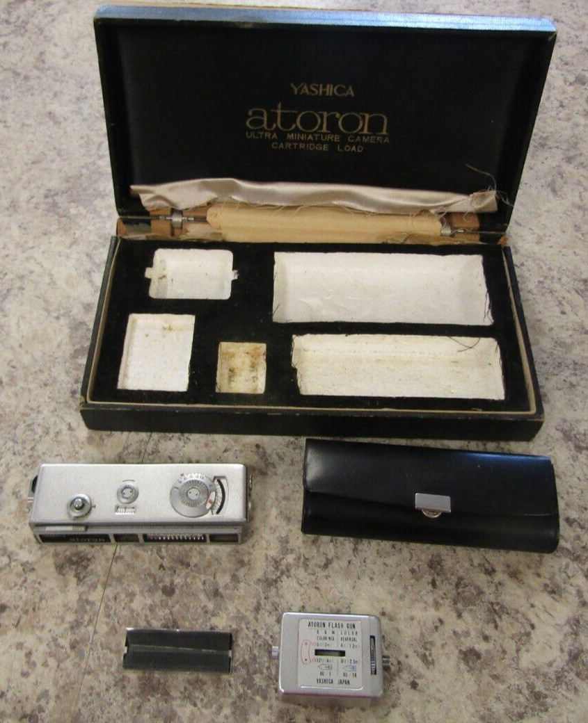 Vintage 1965 Yashica Atoron Ultra Minture Camera w/ flash and more