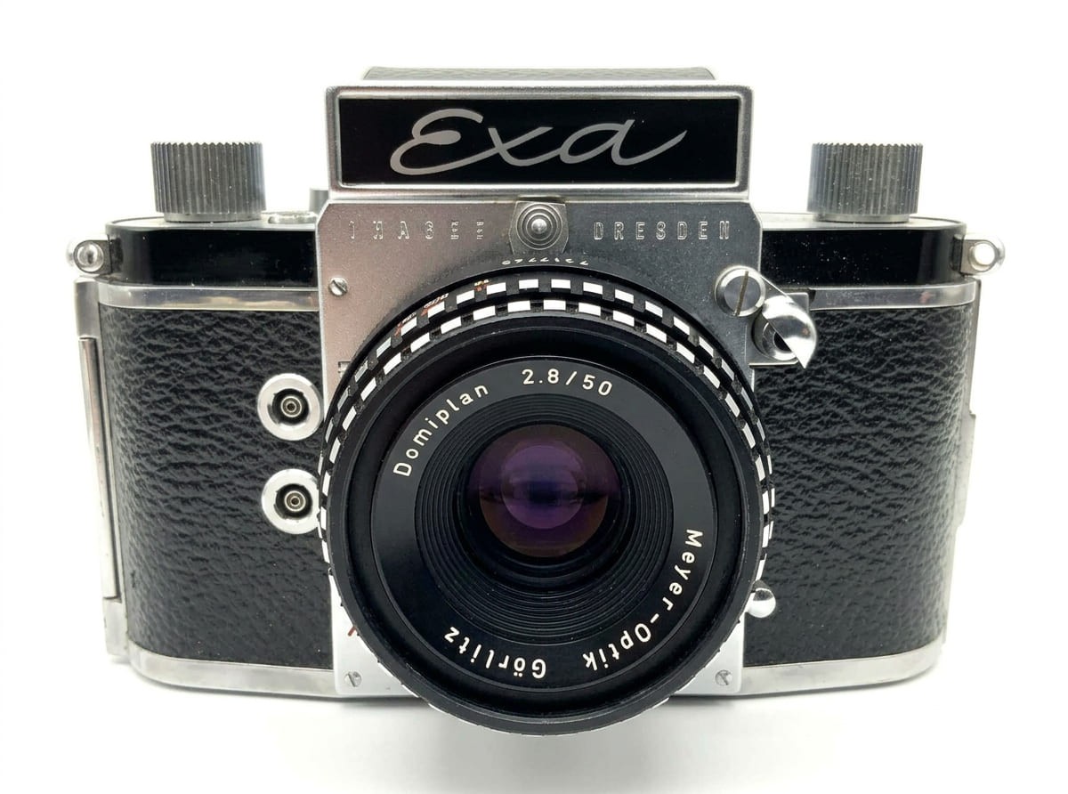 EXA Type 6 Ihagee Dresden SLR Silver 35mm Good Kit Set Domiplan 50mm f/2.8