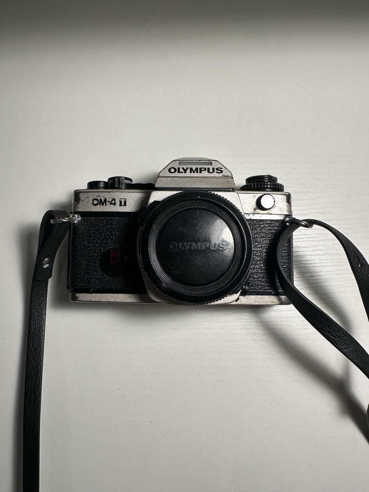 Olympus OM-4T Silver Vintage 35mm SLR Film Camera Body w/ Strap Made Japan