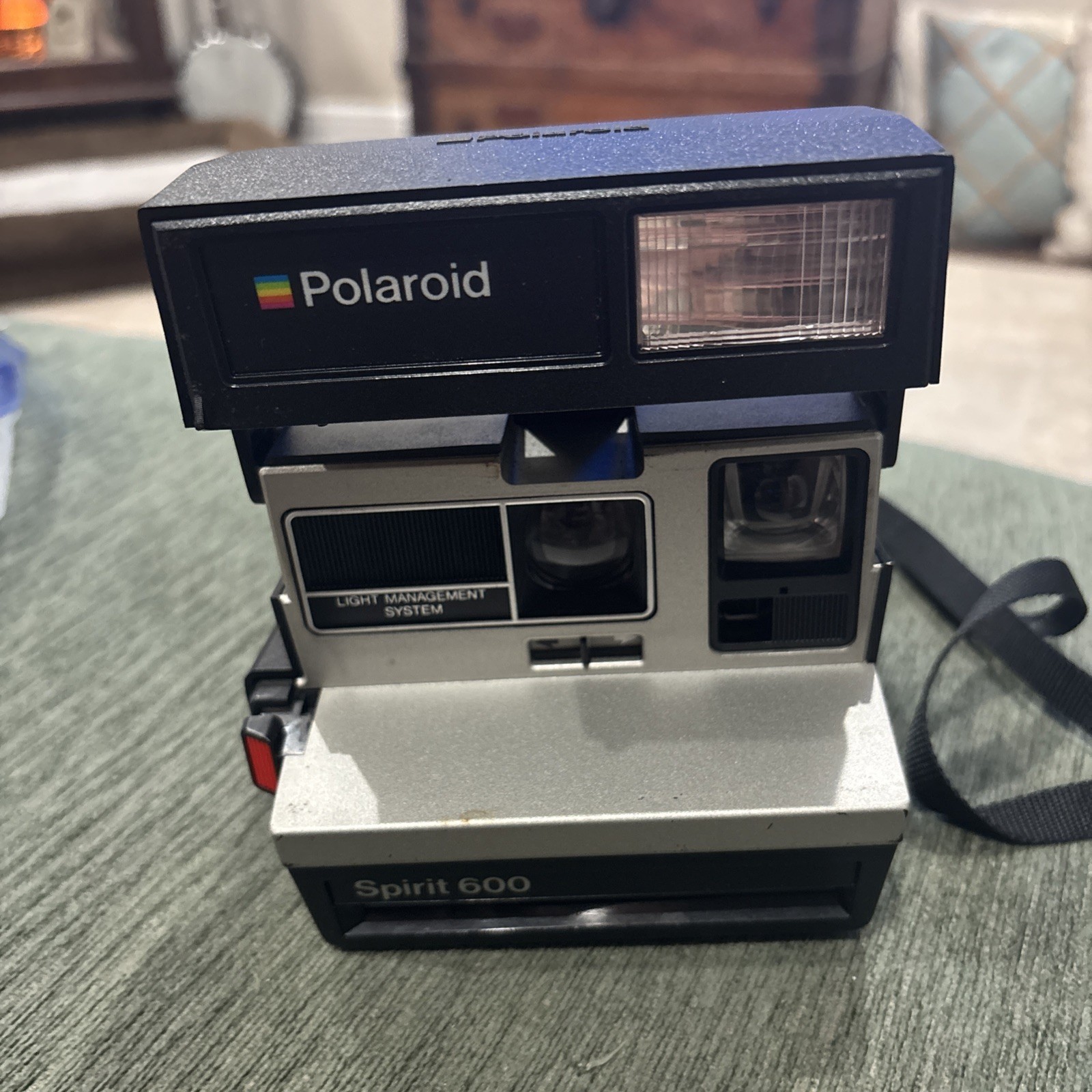 VTG Polaroid Spirit 600 Instant Camera Classic Black Silver Tested