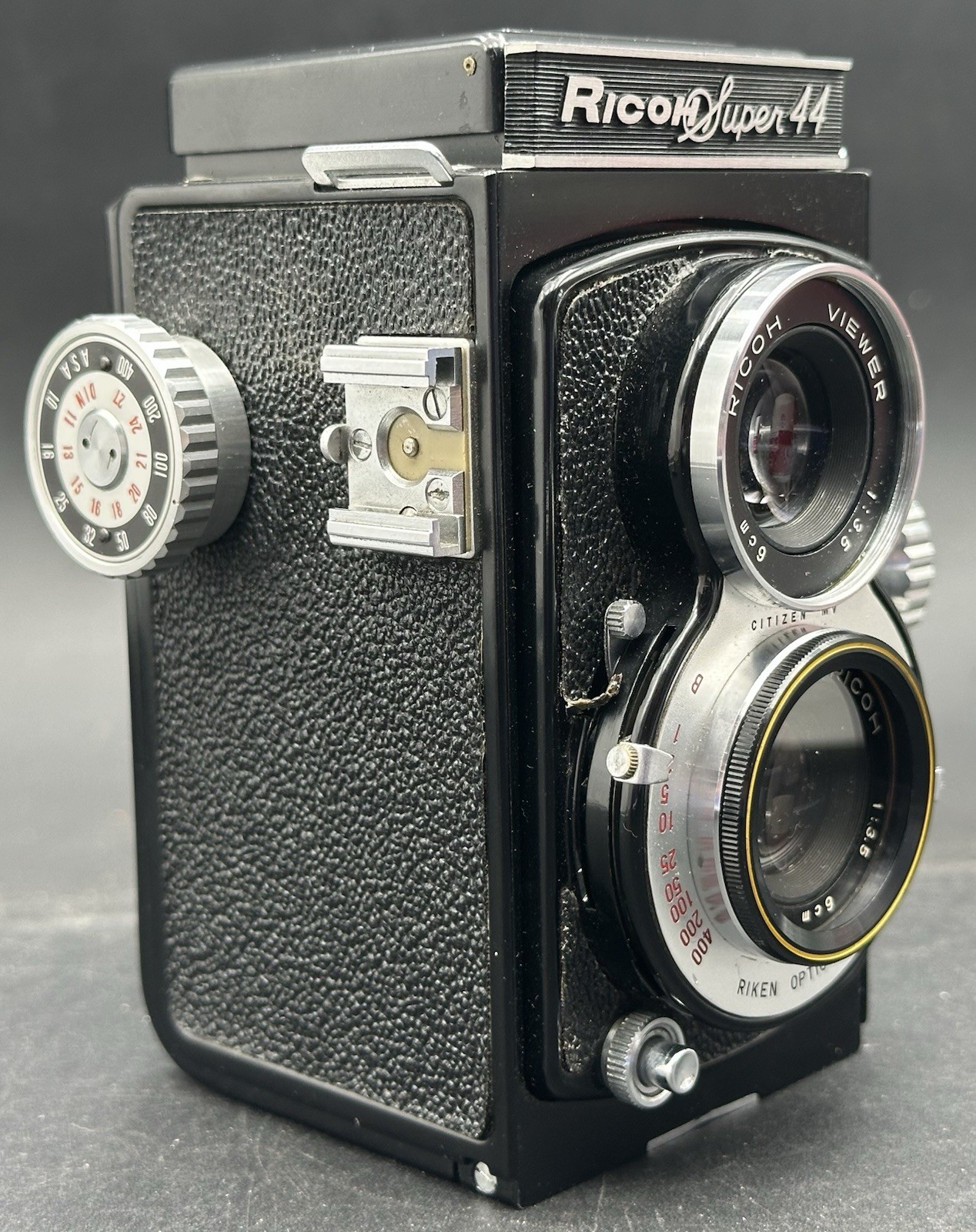 Vintage Ricoh Super 44 TLR Film Camera 4×4 Japan Riken